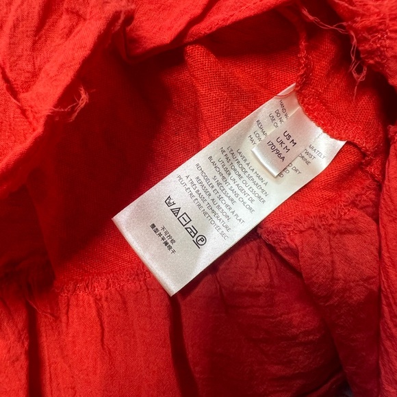 Free People Red Ruffle-Detail Tank Top - Picture 5 of 5